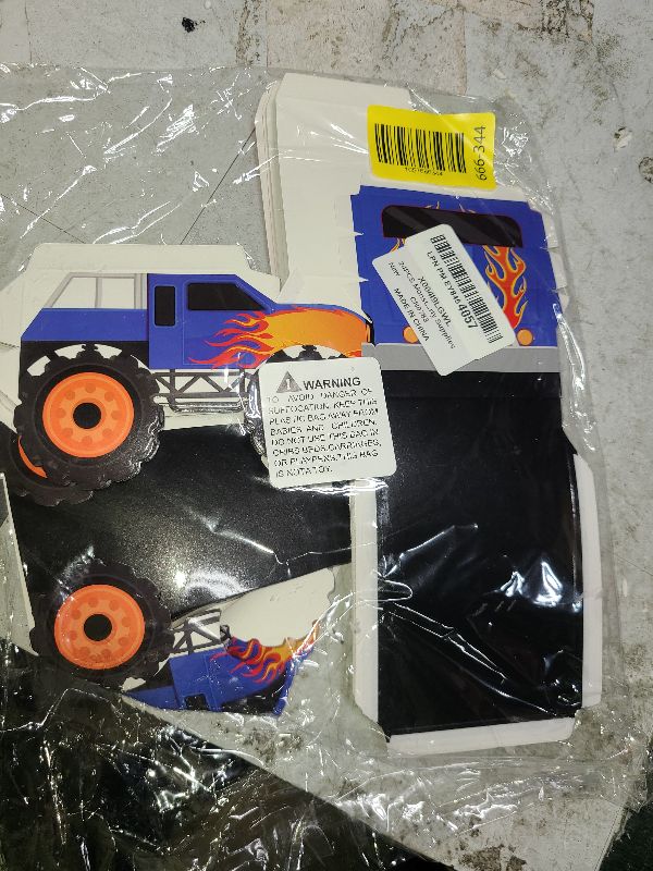 Photo 1 of 24PCS Monster Truck Birthday Gift Boxes Race Car Truck Party Treat Boxes for Monster Truck Birthday Decoration Truck Party Food Box Tray Table Centerpiece for Kids Racing Car Birthday Party Supplies