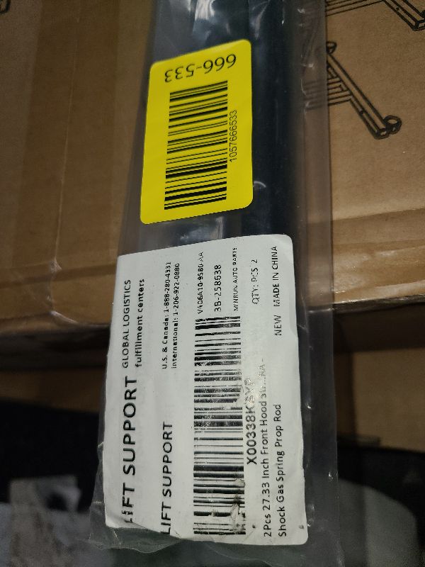 Photo 1 of 2Pcs 27.33 Inch Front Hood Struts Lift Supports Fits 2004-2008 SOLARA - Shock Gas Spring Prop Rod