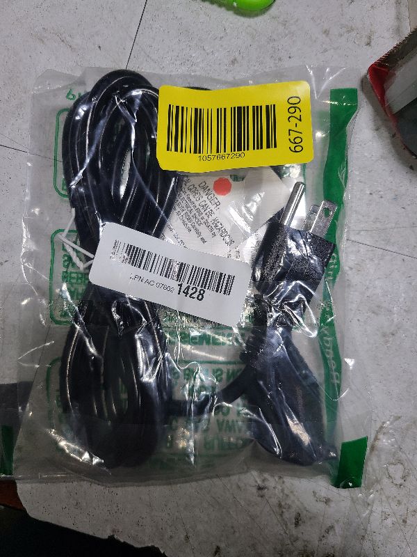 Photo 1 of 16/3 Black Extension Cord 6 FT Indoor, Short Extension Cord for Laptops, Coffee Makers, Office Home Appliances, 3 Prong Small Resistant Cable Flexible, 13A 125V 1625W ETL Listed