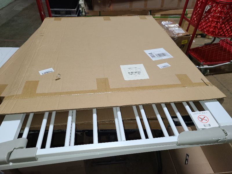 Photo 1 of Extra Wide Baby Gate Ultra Narrow Pressure Mounted Double Lock Swing Auto Close Walk Through Metal Safety Pet Gate for Stairs and House Doorway Kitchen