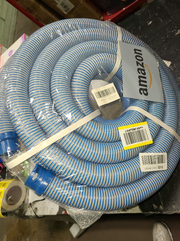 Photo 1 of  Manual Pool Vacuum Hose – 25 Ft for Inground & Above Ground Pools – Not for Automatic Cleaners – Kink-Free, Heavy Duty Pool Cleaner Hose with Swivel Cuff – Made in USA