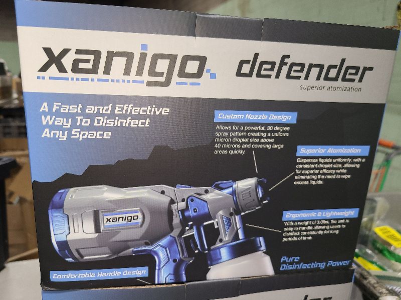 Photo 1 of ?Xanigo Defender Atomizer, Our reliable atomizer sprayer contains; 28Oz Canister, 16 Foot cord, Adjustable spray nozzle, Jog Wheel, Includes 1 Defender (corded) atomizer with 16' cord.