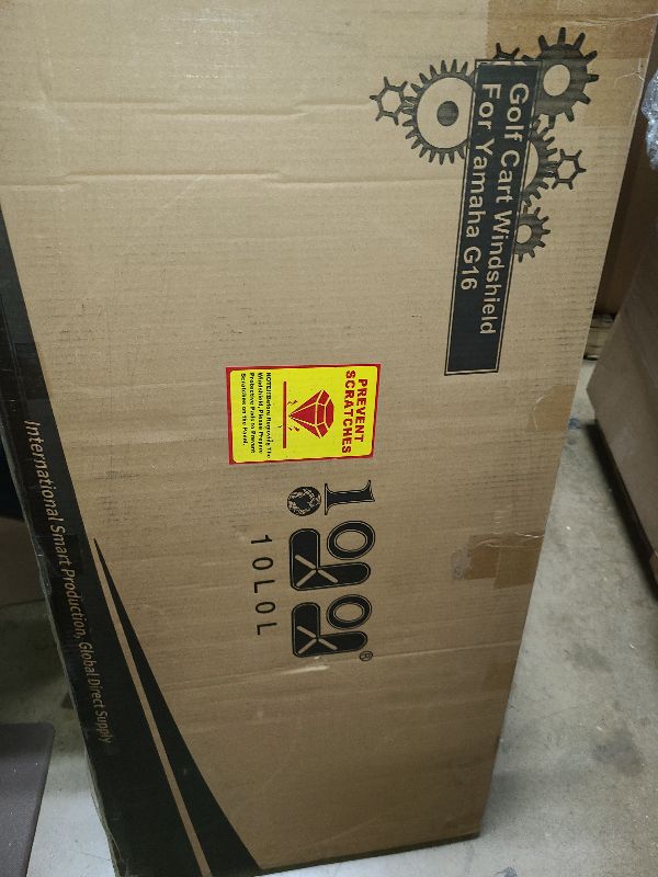 Photo 1 of 10L0L Folding Down Clear Golf Cart Windshield for Yamaha G14 G16 G19(1995-2003) Models Gas or Electric Golf Cart