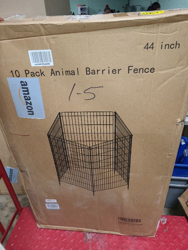 Photo 1 of 10 Panels No Dig Garden Fence Animal Barrier, 44in(H) × 23.6ft(L) Decorative Metal Outdoor Dog Fence, Rustproof Pet Fencing for Yard, Patio, Flower Bed -Temporary Fencing| Easy to Install