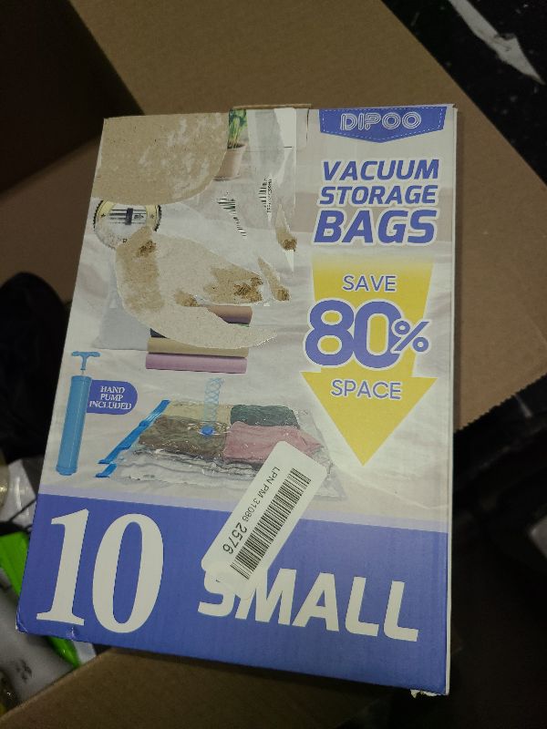 Photo 1 of 10 Pack Small Vacuum Storage Bags with Hand Pump, 80% Storage Space Saving, Sturdy Leak-Free Space Saver Vacuum Seal Bags for Clothing, Vacuum Compression Bags for Travel Lugggage