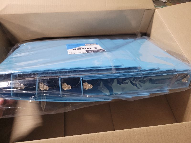 Photo 1 of 3 Ring Binder Blue, 1.5 Inch Clear View Cover with 2 Inside Pockets Binder, Colored School Supplies 1 ½ Inch Round Ring Binders, Also Available in Red, Pink, Purple, Green, and Grey (6 PC) – by Enday