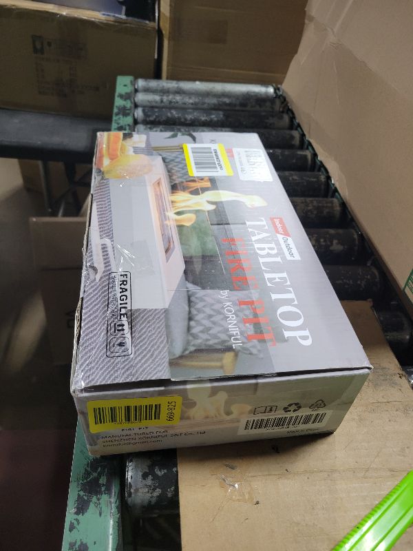 Photo 1 of 
KORNIFUL Tabletop Fire Pit - Stainless Steel Portable Fireplace with Cobblestone, Indoor Outdoor Decor -white
