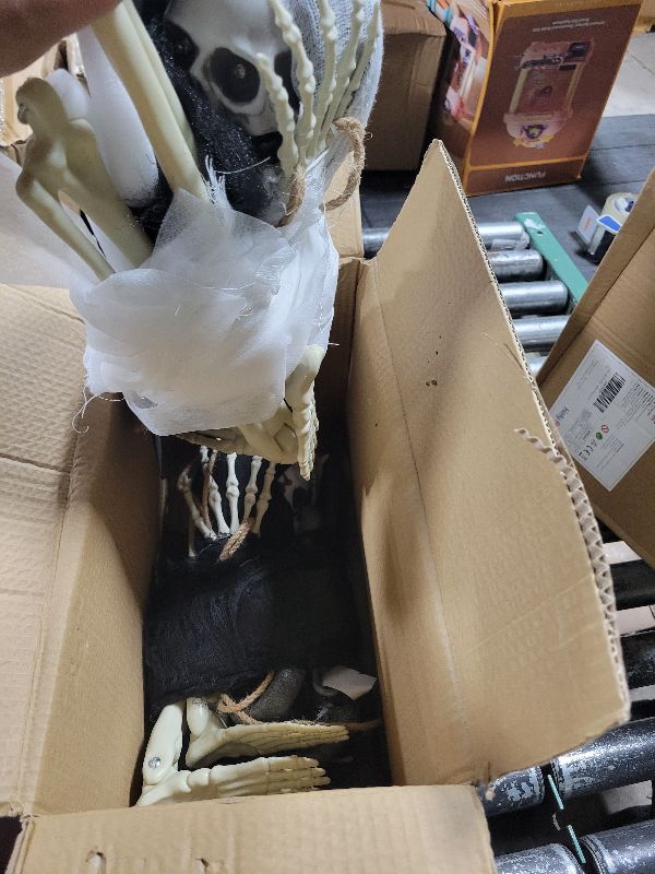 Photo 1 of 2 Pack Halloween Decorations Hanging Skeleton Ghosts with Light, Decor Props for Outdoor, Yard, Patio and Haunted House