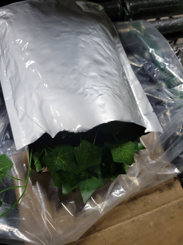 Photo 1 of 12 Pack Fake Vines for Room Decor Artificial Ivy Garland with Clip Green Flowers Hanging Plants Faux Greenery Leaves Bedroom Aesthetic Decor for Home Garden Wall Wedding