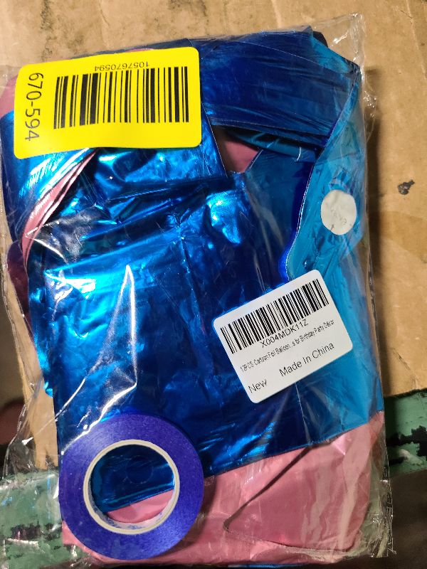 Photo 1 of 12PCS Cartoon Foil Balloons 18" and 26" Blue and Pink Birthday Party Decorations Aluminum Foil 6PCS Pink Foil and 6PCS Blue Foil Balloons for Birthday Party Décor