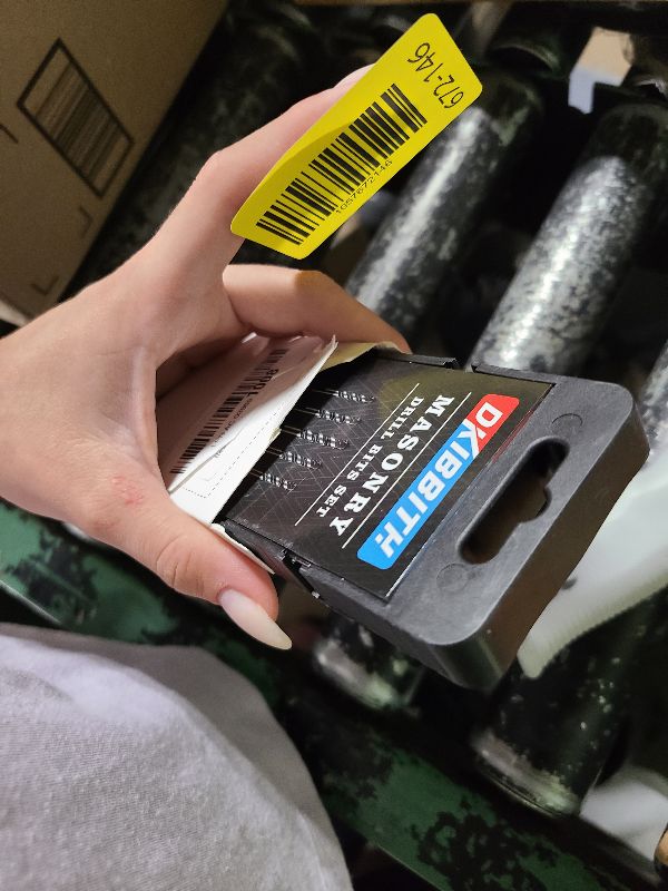 Photo 1 of 10-Piece Masonry Drill Bit Set for Concrete Tile Glass Ceramic Brick,1/8 to 1/2 Inch Drilling Bits with Triangle Handle,Tungsten Steel Alloy Tip.?Black?