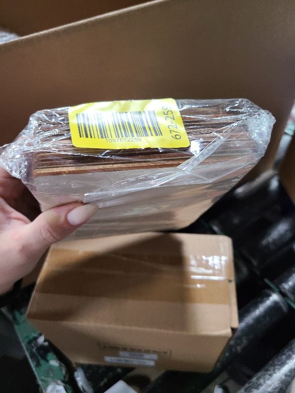 Photo 1 of 20 Pcs Unfinished Wood Pieces, 5 x 5 Inch Blank Natural Slices Wood Square for DIY Crafts Painting, Scrabble Tiles, Coasters, Decoration