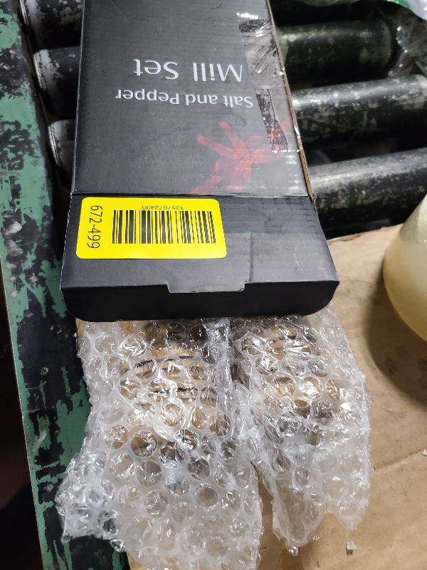 Photo 1 of 2-Piece Salt and Pepper Grinder Set, 6.5 Inch Wooden Salt and Pepper Mills with Adjustable Coarseness, Refillable Manual Pepper Mill Grinder for Home Cooks (Brown)