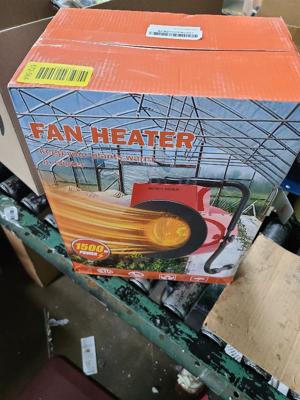 Photo 1 of 1500W Greenhouse Heater with Digital Thermostat, Outdoor Heater with Overheat Protection and 3-Second Rapid Heating Function, outdoor heaters for patio Garage, Greenhouse, Flower House Red