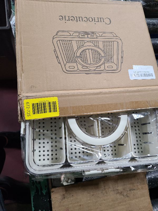 Photo 1 of [Dishwasher Safe] Salad Bar Containers for Fridge, Veggie Containers for Refrigerator, Salad Prep Containers for Fridge, Veggie Tray with Lid, Storage & Organizer for Fruit, Berry, Produce Keeper