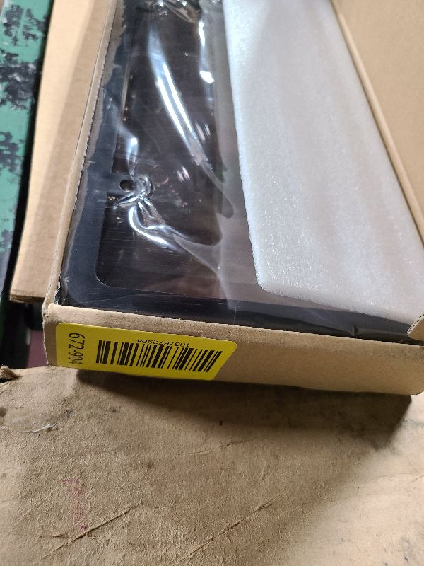 Photo 1 of 2 Pack License Plate Protector and Frames Combo, Plastic Car Front/Rear License Plate Covers ith Screws Caps, Universal Car Accessories for Most Cars