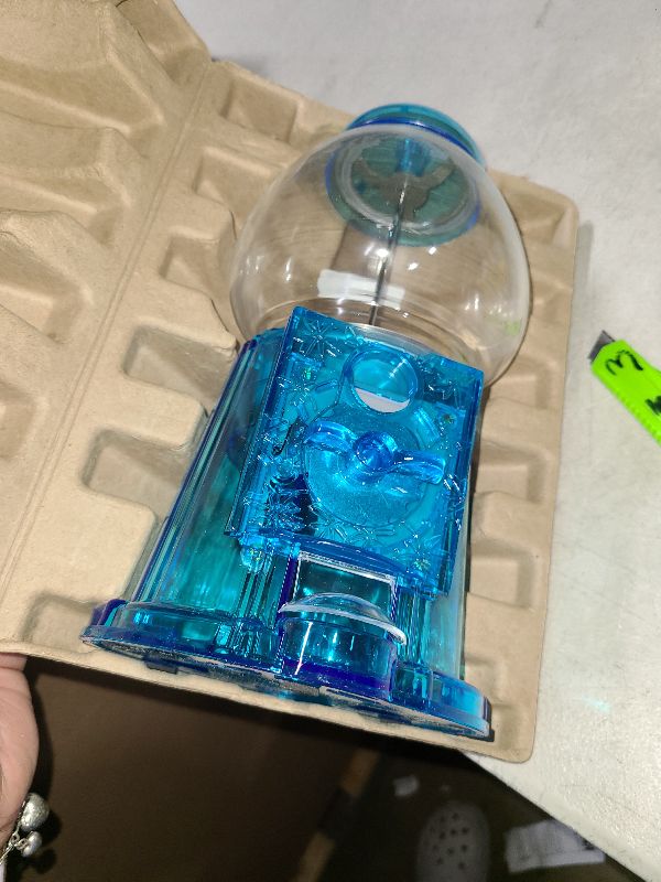 Photo 1 of 11-Inch Translucent Gumball Machine - Coin-Operated Candy Dispenser Vending Machine and Piggy Bank by Great Northern Popcorn (Blue)