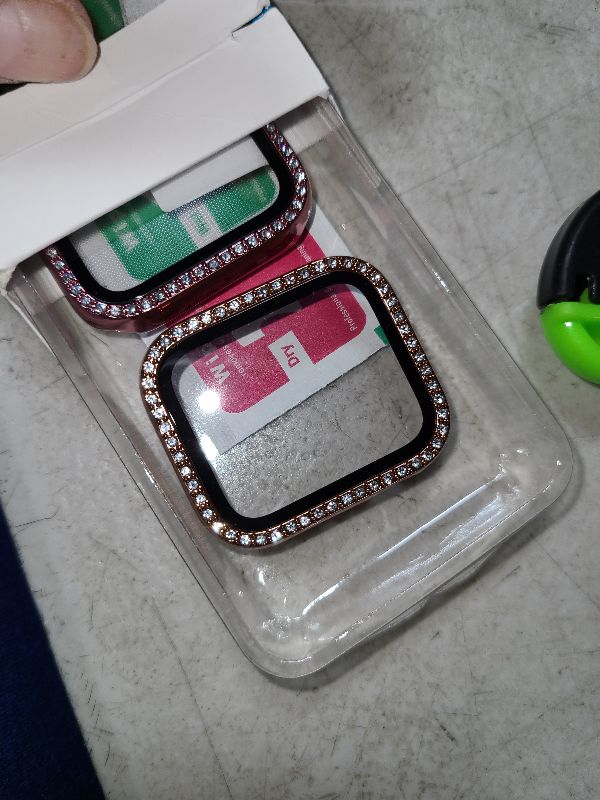 Photo 1 of 4 Pack Bling Case for Apple Watch SE 2/SE/6/5/4 40mmm, Glitter Rhinestone Diamonds Protective Case with Tempered Glass Screen Protector Replacement Cover for iWatch 2024 (2nd Gen) SE/6/5/4 40mm Women