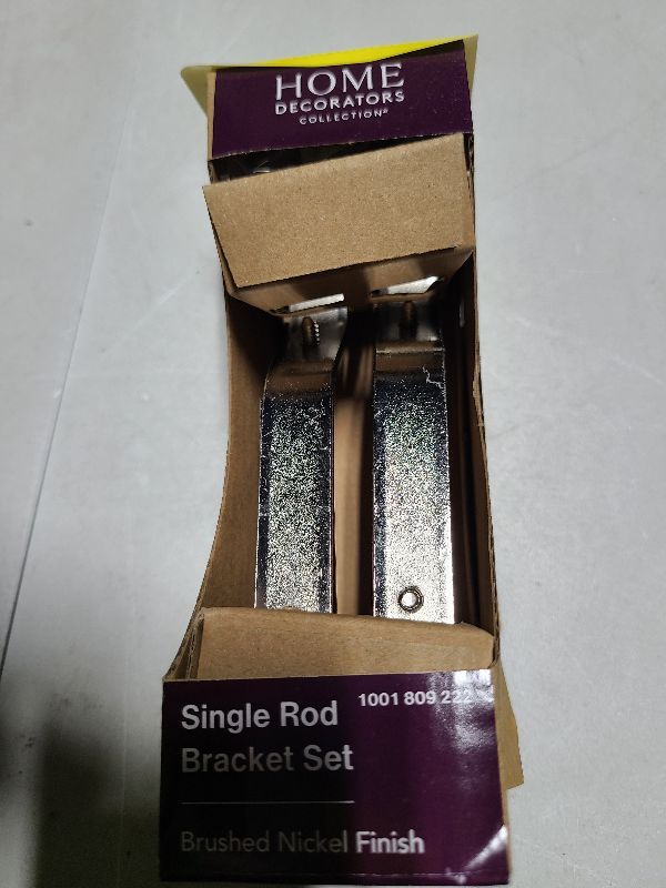 Photo 1 of (2-Pk) Home Decorators Collection Projection Curtain Rod Brackets Brushed Nickel