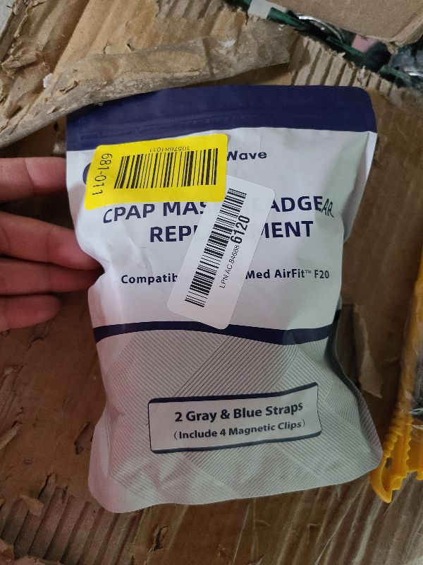 Photo 1 of 2-Pack Replacement CPAP Headgear for AirFit F20 & AirTouch F20, Compatible with F20 Full Face Mask, 4 Stronger Magnetic Clips & 2 Straps, Adjustable & Comfortable Headgear, FSA/HSA Eligible, Large