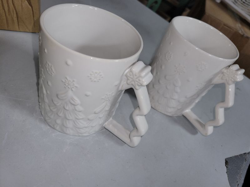 Photo 1 of 27-Neige Embossed Snowflake Mug, 4.5 inches H, Clear