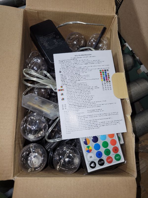 Photo 1 of 30FT LED Outdoor String Lights, G40 Globe Patio Lights with 24 Colors Color Changing and 128 Modes, Dimmable Waterproof Connectable Outdoor Light for Outside Backyard Porch Balcony Party Decoration