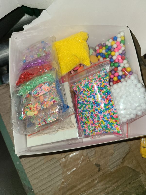 Photo 1 of 175 Pack Slime Making Supplies Kit, Slime Add Ins Accessories Includes Slimes Charms, Foam Balls for Making Creative Slimes Kit