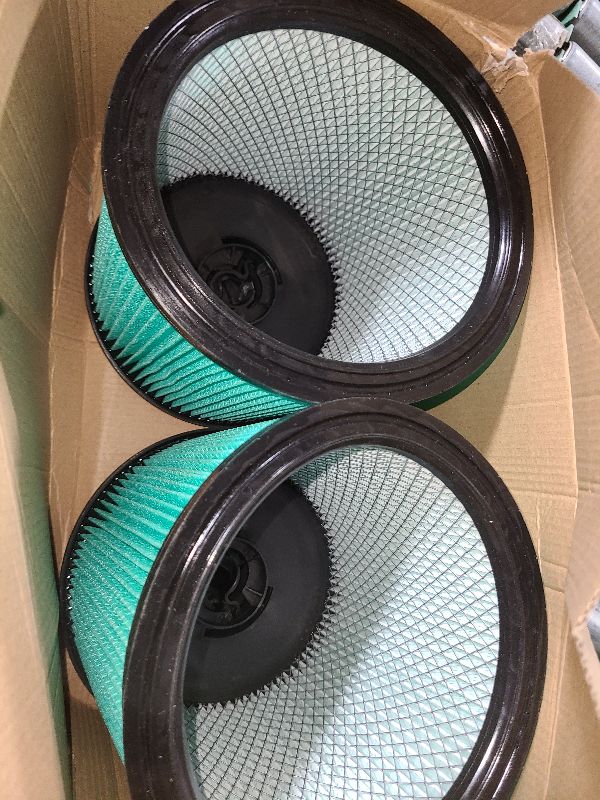 Photo 1 of 2-Pack DXVC6914 HEPA Filter Compatible – Fit for 6-16 Gallon Wet/Dry Vacs – Replaces DXV06P, DXV09P, DXV10P, DXV10PL, DXV10SA, DXV12P, DXV14P, DXV16P – Washable & Reusable