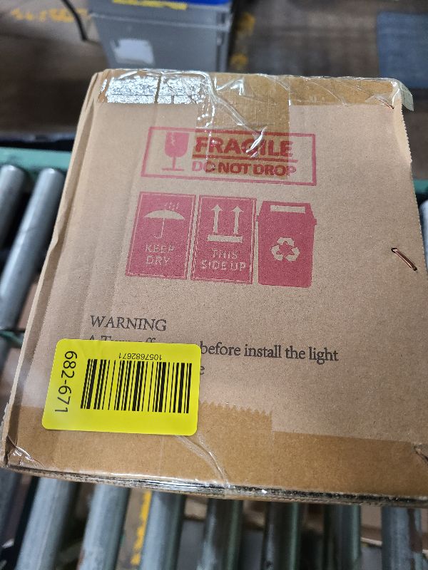 Photo 1 of 3-Light Outdoor Wall Light Fixtures, 19 Inch Large Waterproof Exterior Wall Sconces with Glass Shades, Black with Gold Trim Anti-Rust Outside Wall Lantern for House, Front Porch, Patio, Garage