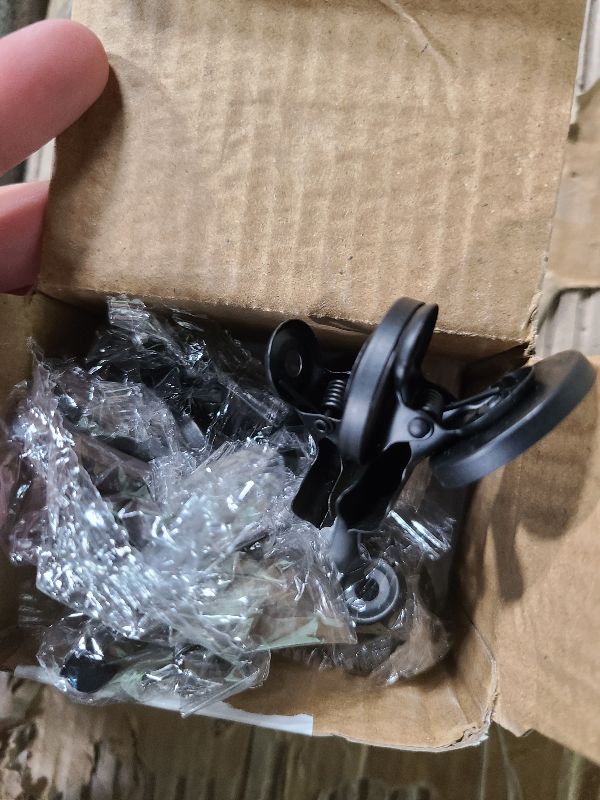 Photo 1 of 12pack Fridge Magnets Refrigerator Magnets Magnetic Clips Heavy Duty Detailed List Display Paper Fasteners on Home& Office& Teaching (Black, 12)