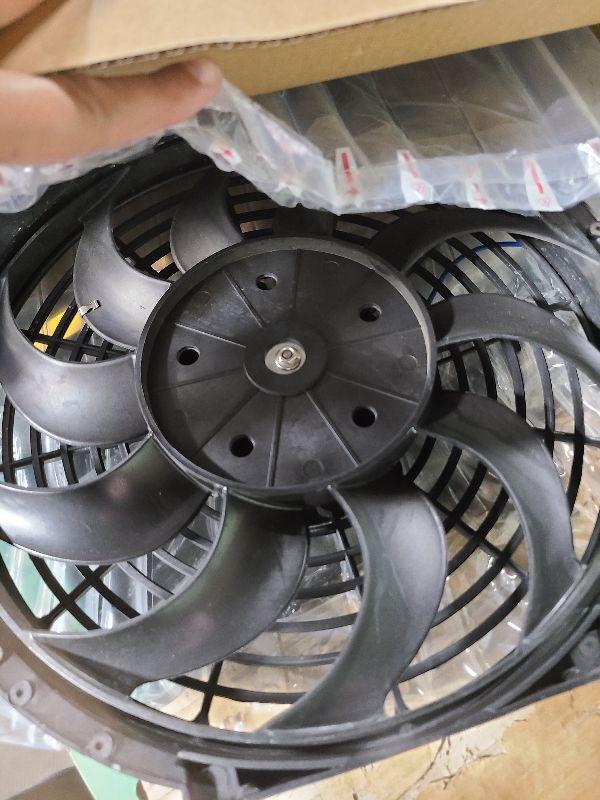 Photo 1 of 12" inch Slim Fan Pull Electric Radiator Cooling Fans 12V Mount Kit Unversal Black