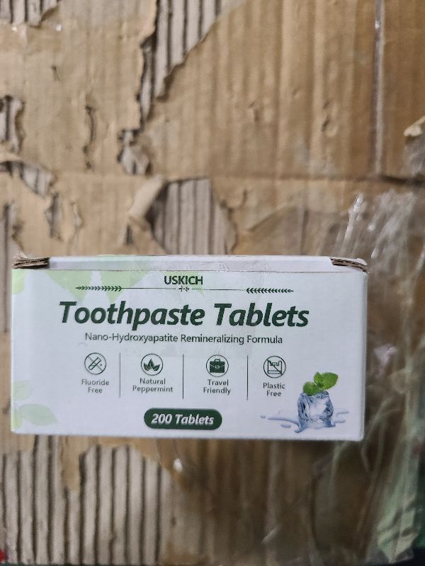 Photo 1 of 200 Pcs Toothpaste Tablets - Nano Hydroxyapatite Natural Whitening, Reduce Sensitivity,Fluoride & Plastic Free, Eco Friendly & Travel Mouthwash Tablets