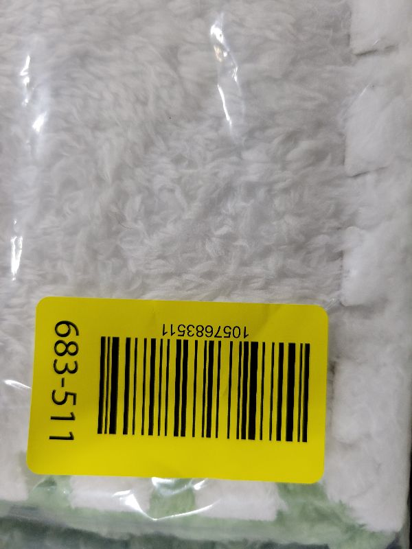 Photo 1 of 12 Pcs Plush Foam Interlocking Carpet Tiles,Soft Shaggy Fluffy Floor Area Rugs with Padding,Colorful Floor Protective Mats for Home Kids Room Playroom (White and Green, 11.8 x 11.8 x 0.39)