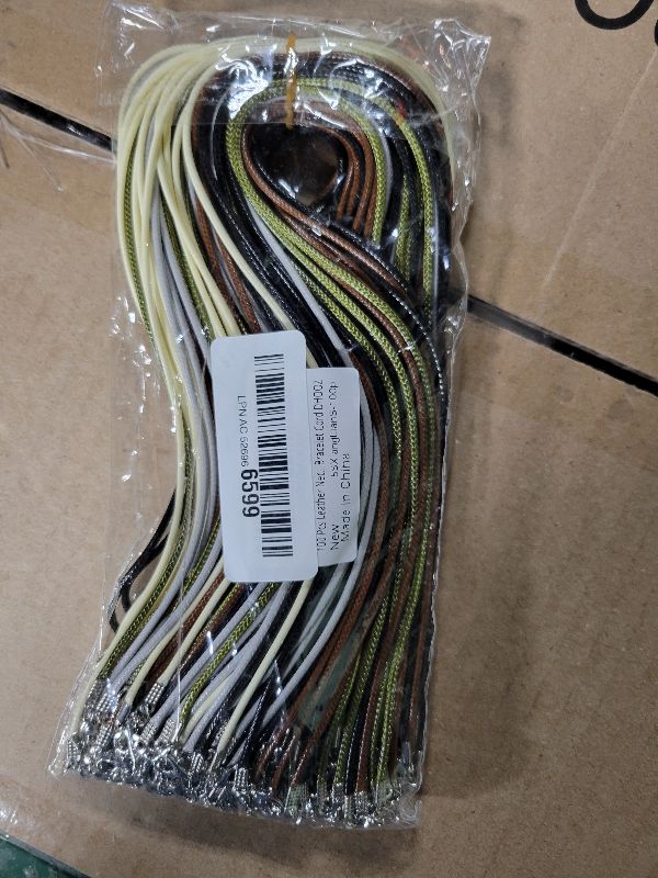 Photo 1 of 100 Pcs Leather Necklace Cord with Clasps, Rope Necklace String, 5 Colors Necklace Cords for Pendants, 19.7" Premium Necklace Chains for Jewelry Making Supplies, 2mm Waxed Necklace Bracelet Cord DHOOZ