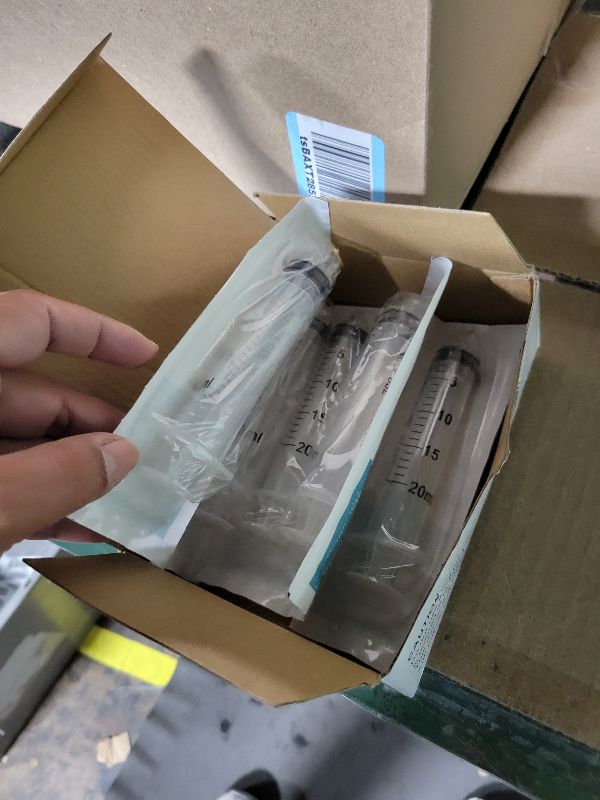 Photo 1 of 20 ml Syringe without Needle - 5 Pack of Individually Wrapped Disposable Syringes - Good for Medical, Scientific Lab, Home Use, and More - Sterile Luer Lock Syringes