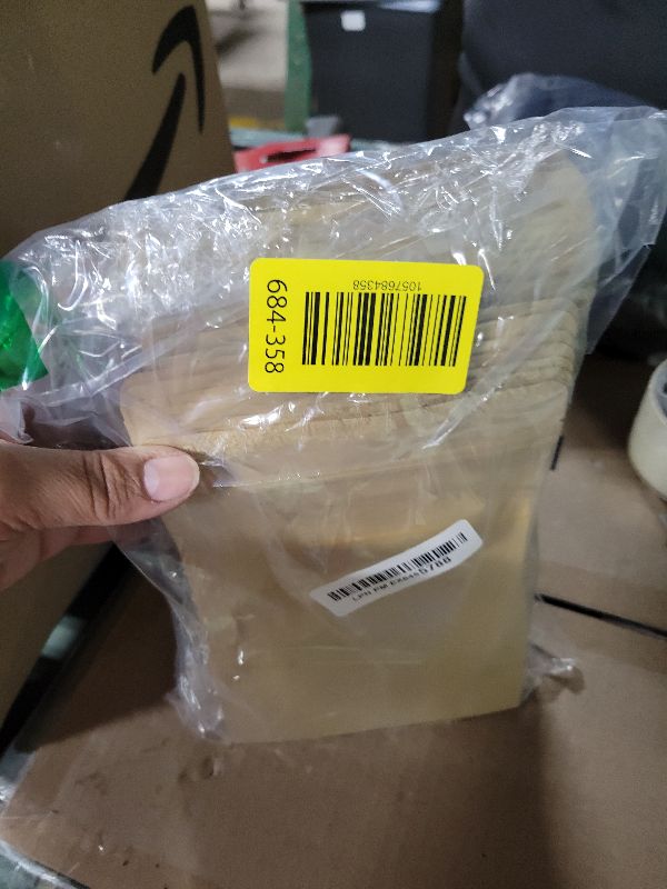 Photo 1 of 100 Pcs Kraft Stand Up Pouches 5.5 x 7.9 Inch Resealable Zip Lock Food Storage Bags with Matte Window for Packaging