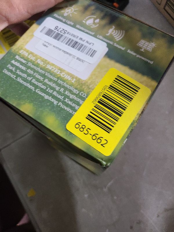 Photo 1 of 2 Packs Ultrasonic Animal Repeller Solar Powered, Cat Repellent Outdoor with Motion Sensor, Waterproof Deer Deterrent with LED Flash Light, Effective Repels Invasive Animal for Raccoon, Skunk, Dog
