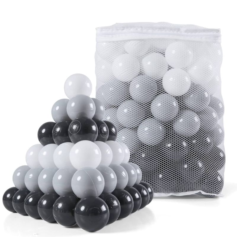 Photo 1 of  STARBOLO Ball Pit Balls Pack of 100 200 500 - BPA&Phthalate Free Non-Toxic Crush Proof Play Pit Soft Plastic Ball for 1 2 3 4 5 Years Old Toddlers Baby Kids Birthday Pool Tent Party 50 balls
