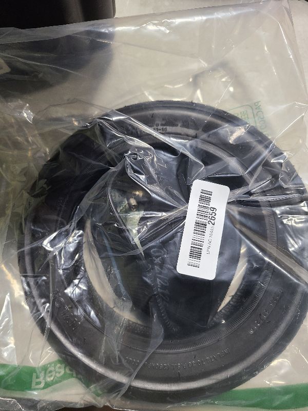 Photo 1 of 10x2.125 Tire and Inner Tube with 0° Valve Stem Compatible with Self Balancing Scooter, Smart Electric Bike, Bicycle, Tricycle, Stroller Replacement Wheels for 10-inch Tires with 6-inch Rims