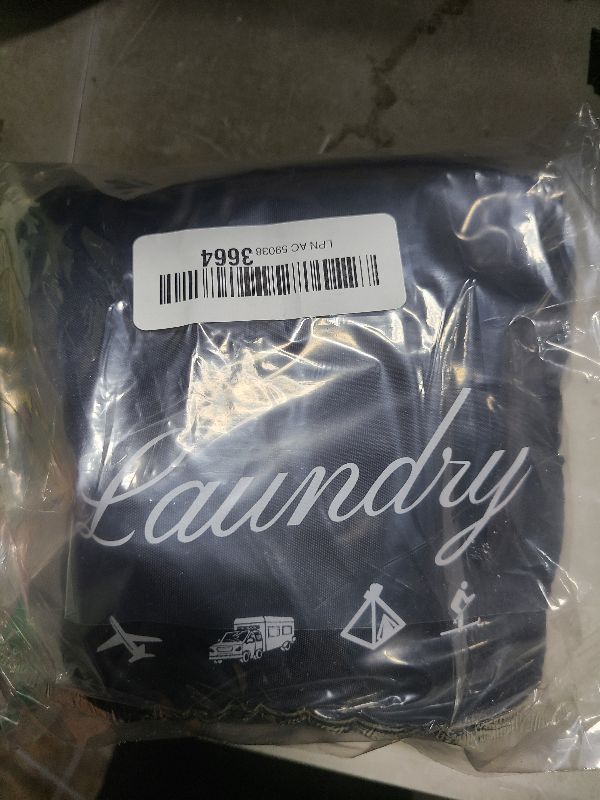 Photo 1 of 2 Pcs JHX Travel Laundry Bags, Dirty Clothes Organizer?Upgraded?with Handles and Aluminum Carabiner for Travel, Camp, Fitness, and Students (Black&Grey) 24"L x 21"W