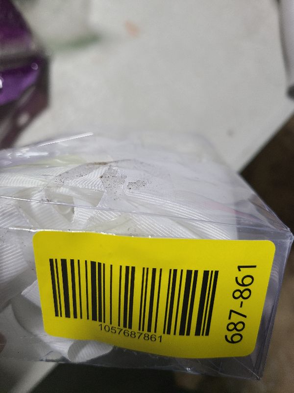 Photo 1 of 16PCS 8" Large Cheer Hair Bows Ponytail Holder Elastic Band Handmade for Cheerleading Teen Girls College Sports (White, 1 Count (Pack of 16))