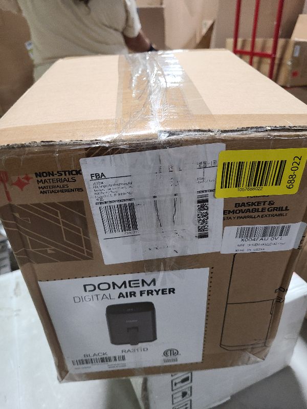 Photo 1 of 3 Qt Compact Air Fryer with Non-Stick Basket and Rack, User Friendly Simple Touchscreen, Cook in Simple Steps, Low-Oil Cooking Small Air Fryer, Space Saving Cooker 