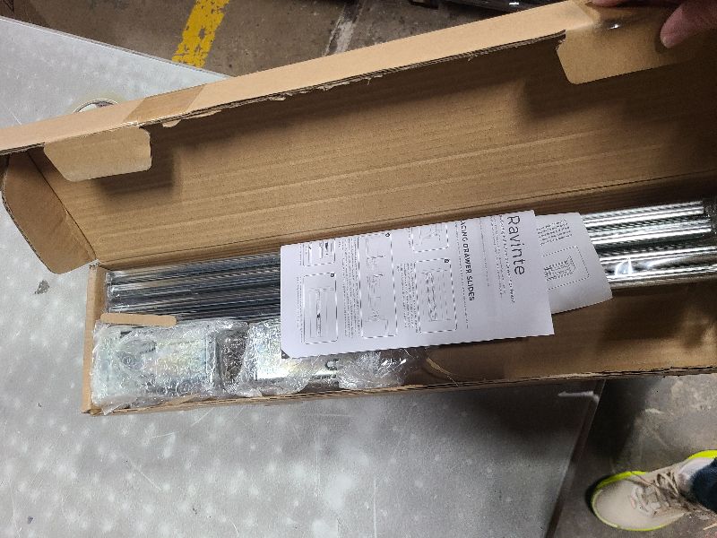 Photo 1 of 20 Inches Drawer Slides - 2 Pairs Soft Close Drawer Slides Heavy Duty Side Mount Ball Bearing Brushed Nickel Drawer Rails with Mounting Brackets, Silver