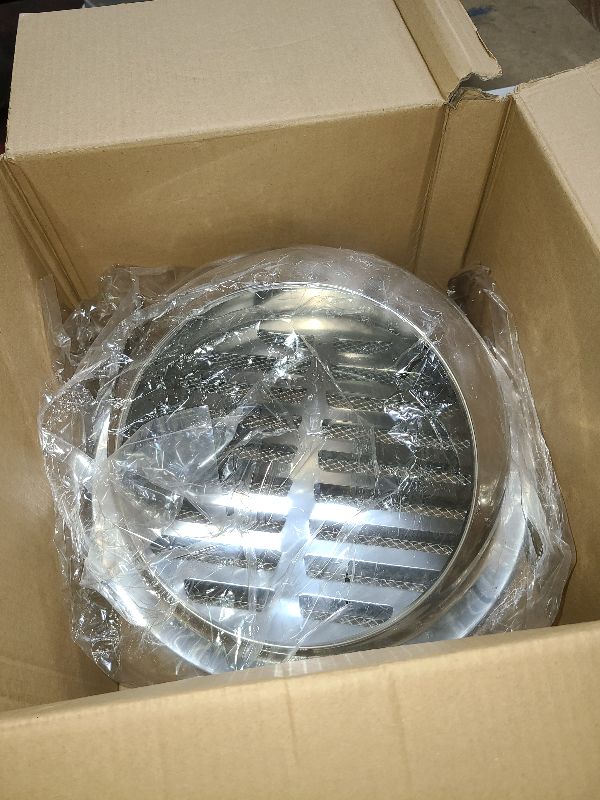 Photo 1 of 12 Inch Dryer Vent Cover Stainless Steel Round Exhaust Grill Ventilation Outlet Wall Air Vent Dryer Hood External Extractor