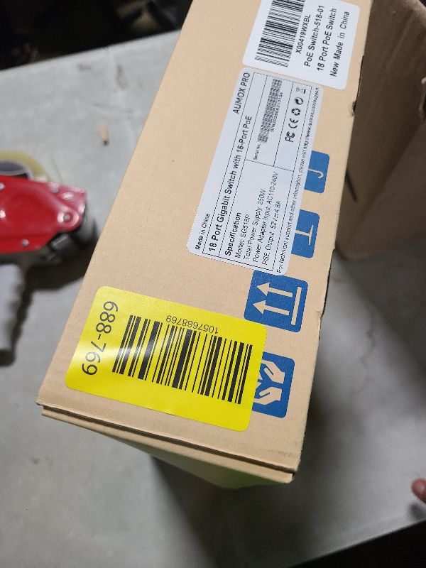 Photo 1 of 16 Port Gigabit PoE Switch,AUMOX PRO SG518P 18 Ethernet Unmanaged PoE with 2 Gigabit Uplink 250W,Plug and Play,Sturdy Metal Desktop, Wall Mount or Rackmount Network Switch, 802.3af/at Compliant