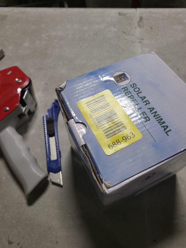 Photo 1 of 2 Packs Solar Animal Repeller Ultrasonic, Cat Repellent Outdoor with USB Recharging, Waterproof Ultrasonic Deer Repellent Motion Activated Repel Dog, Squirrel, Deer, Raccoon, Skunk, Rabbit