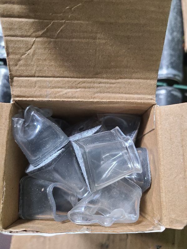 Photo 1 of 24 Pcs Chair Leg Floor Protectors Square, Silicone Felt Furniture Leg Pads Caps Covers for Hardwood Floors (Fit:3/4" to 1")