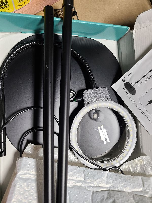 Photo 1 of 10X 30X Floor Magnifying Glass with Light and Stand,36 LED Flexible Gooseneck Floor Magnifying Lamp, Adjustable Brightness Large Lighted Magnifiers for Reading,Sewing,Crafts,Painting,DIY,Close Work