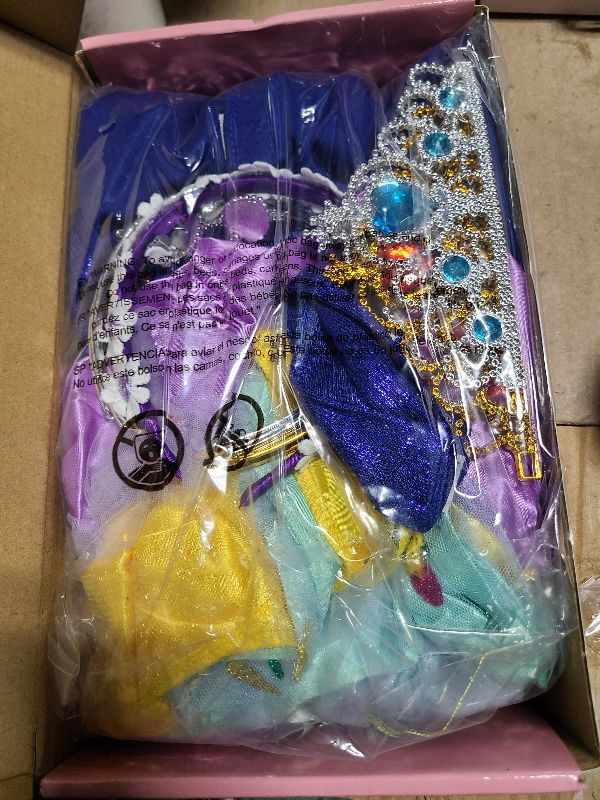 Photo 1 of 18 Pcs Princess Dress Up Clothes for Little Girl Role Play Costume Gift Set, Princess Dress Up Toys for Toddler Girls, Birthday Christmas Party Gifts for Girls Aged 3-6 Years Old
