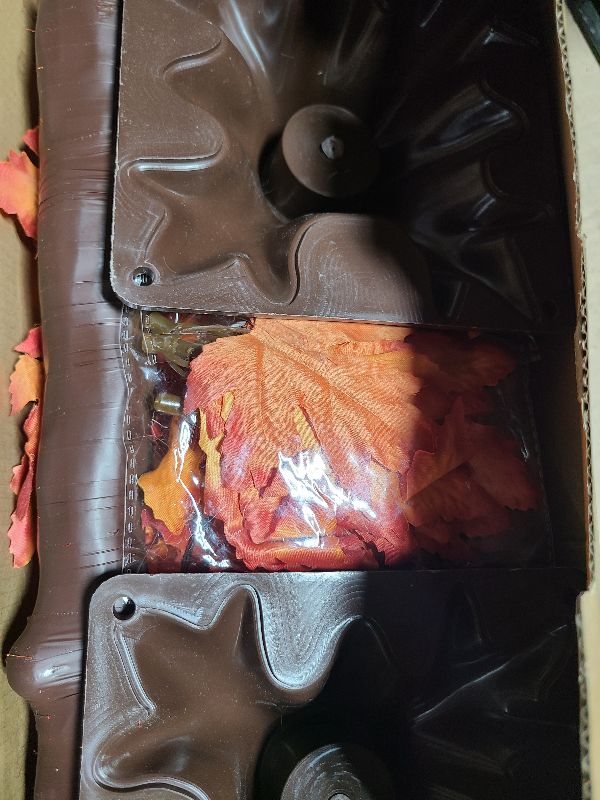 Photo 1 of 2 Pack 4FT Artificial Lighted Maple Tree, Fall Decorations for Home with Timer, 100 LED Prelit Fall Decor Maple Tree with Warm White Light for Indoor Outdoor Harvest Halloween Thanksgiving Day, Orange